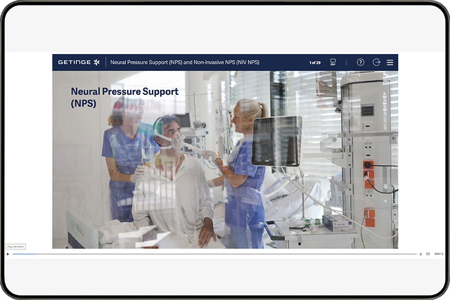 Tablet computer displaying the ww5 Academy training and education web page for NPS and NAVA