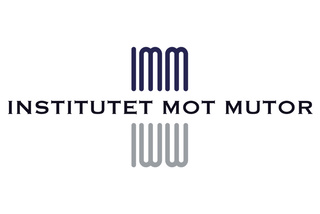 Logotyp för Institutet Mot Mutor med initialerna IMM och deras reflektion nedan.
