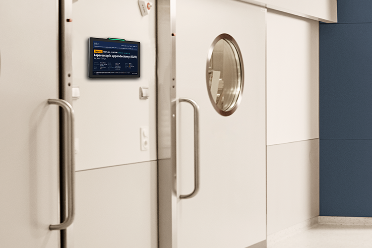 Digital door sign from ww5 kann reduce OR door openings