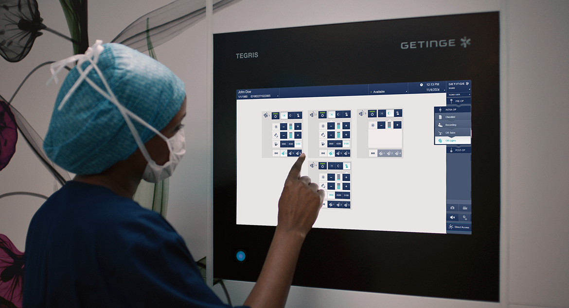Nurse adjust Tegris OR Integration interface device management