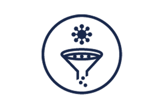 Virus filtration icon