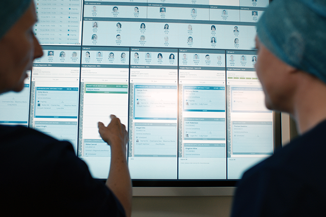 INSIGHT patient flow management system from ww5  shows surgery calendar