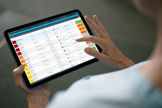 INSIGHT patient flow interface in a tablet