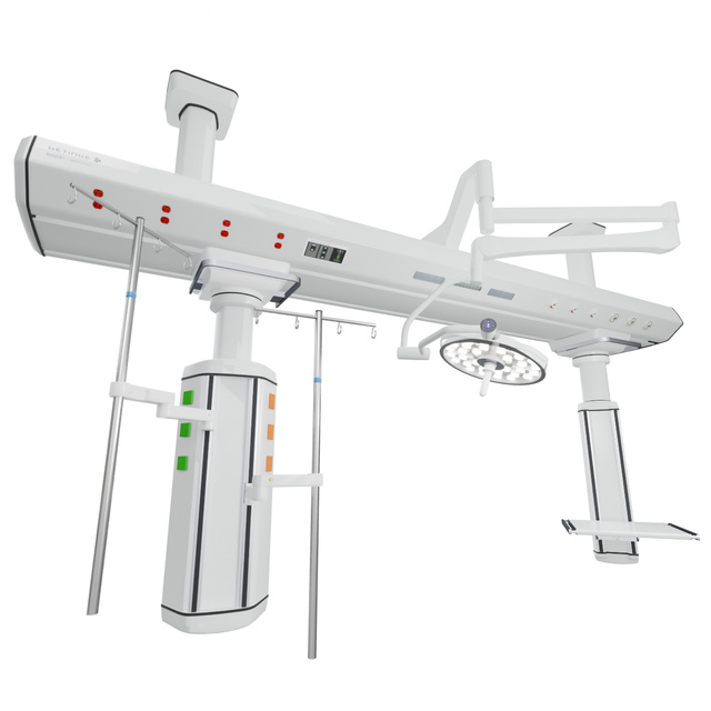 Maquet Moduevo Bridge ceiling supply unit, a horizontal ceiling supply unit to accomodate architectural constraints