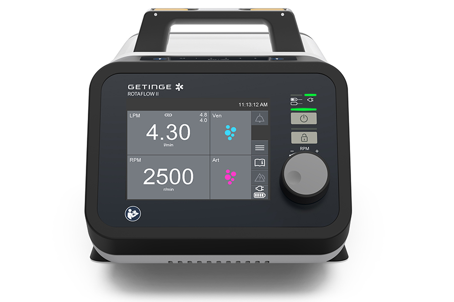 The improved design of the ww5 Rotaflow II device for extracorporeal life support (ECLS) used in ICU-
