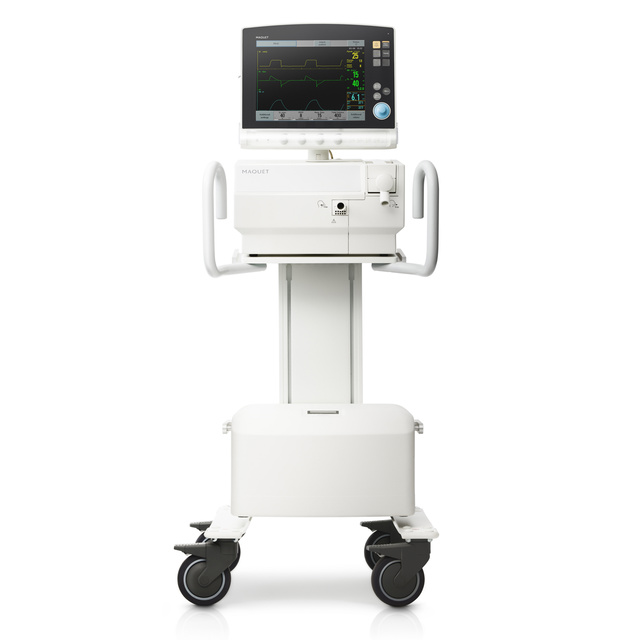 ww5 Servo-s mechanical ventilator showing PRVC ventilation mode