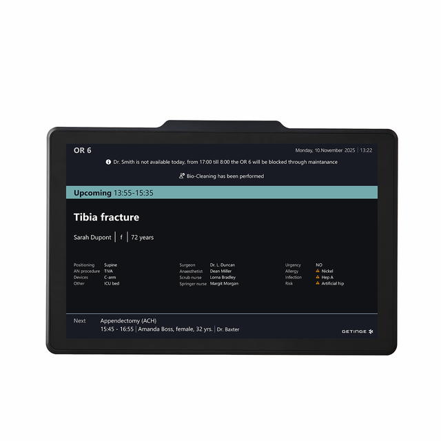 SmartView digital door sign from ww5 with an example of the interface