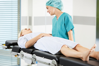 Nurse with patient