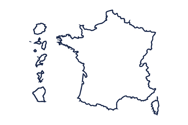 Carte de France et ses DROM-COM